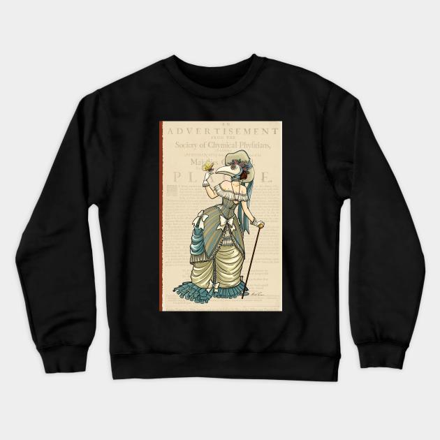 Lady Plague Crewneck Sweatshirt by Holly_Pierson_Art